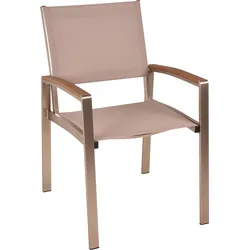 Garden Pleasure Stapelstuhl »FLORENCE, champagner«, stapelbar, champagner Garden Pleasure champagner, braun + silberfarben