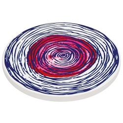 ZASSENHAUS Topfuntersetzer »Untersetzer aus Keramik 11cm Scandic Circles«, Stück, 1-tlg., Topfuntersetzer rund mit Muster blau|rot|weiß