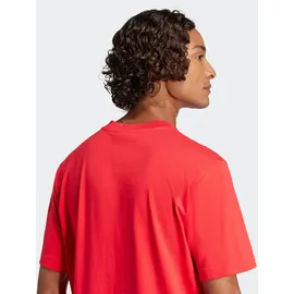 adidas ESSENTIALS SMALL LOGO SINGLE JERSEY rot L