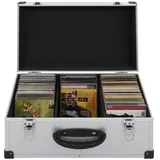 vidaXL CD-Koffer für 60 CDs Aluminium ABS Silbern