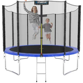 Kinetic Sports Trampolin Outdoor Salto 183 cm inkl. Sicherheitsnetz und Leiter Blau