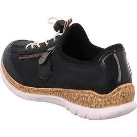 Rieker Damen Sneaker N4263, Frauen Schnürschuhe,Strassenschuhe,Schnuerung,Low-tie,schnürschuhe,schnürer,Sneaker,Halbschuhe,blau (14),41 EU / Gr.: 41