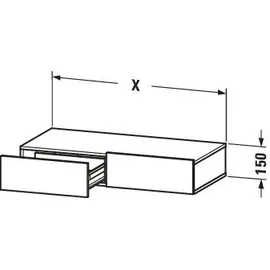 Duravit Schubkastenablage 1000 x 150