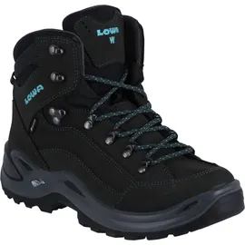 Lowa Renegade GTX Mid Damen Wide Asphalt/Türkis 38