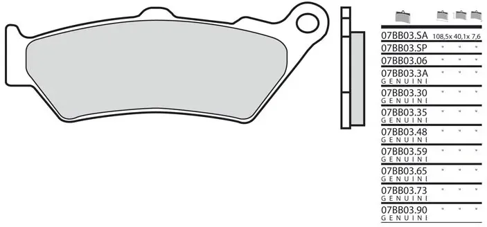 Brembo S.p.A. Wegremblokken gesinterd metaal - 07BB03LA