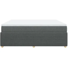 vidaXL Boxspringbett 180 x 200 cm Dunkelgrau
