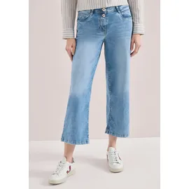 Cecil High Waist Wide Leg Jeans, im Loose Fit light Blue washed, 30, - 30W / 26L