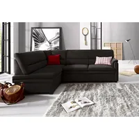 sit&more Ecksofa Pisa L-Form, mit Federkern, wahlweise mit Bettfunktion schwarz