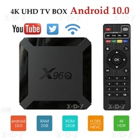 2022 X96Q Android 16GB 10.0 TV Box 4K 2.4G WiFi Netzwerk Media Player Quad-Core