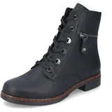 Rieker Damen Schnürstiefeletten 75142, Frauen Stiefeletten,schnürboots,übergangsschuhe,Boots,Stiefel,Bootee,Booties,schwarz (01),40 EU / 6.5 UK