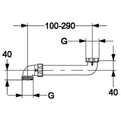 HAAS PP-Raumsparablaufbogen Siphon Verlängerung Spülenabfluss 1 1/2