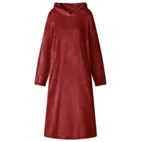 vidaXL Decken-Hoodie Bordeauxrot M Flanell, rot