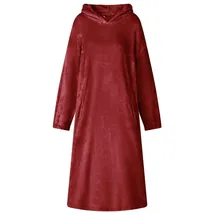 vidaXL Decken-Hoodie Bordeauxrot M Flanell, rot
