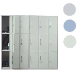 MCW Schließfachschrank Metall 18 Fächer Grün