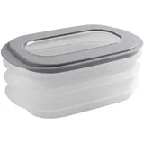 sunware perfectly organised Aufbewahrungskiste E-Claire 18 x 10 cm 1-tlg. grau/transparent