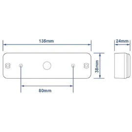 PRO PLUS Rückleuchte Rücklicht 12/24V 2 Funktionen LED 135x38mm