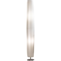 SalesFever Stehlampe E27, Höhe: 120 cm rund | Plissee Lampenschirm, verchromtes Metall