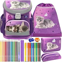 Belmil Schulranzen Set Mini Fit Little Caty 10-teilig gefüllt