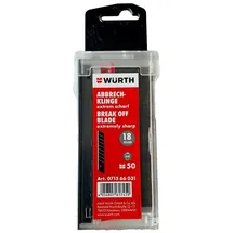Wuerth Würth 50x Abbrechklinge 18mm extrem scharf schwarz