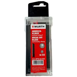 Wuerth Würth 50x Abbrechklinge 18mm extrem scharf schwarz