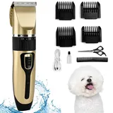 Haarschneidemaschinen Profi Haustie Dog Grooming Clipper Kits, Wiederaufladbare Schnurlosen Elektrische Haarschneider, Kabellos Leiser Tierhaarschneider Schermaschine Rasierapparat für Katze Hunde