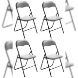 CLP 4er Set Klappstuhl Felix grau/schwarz