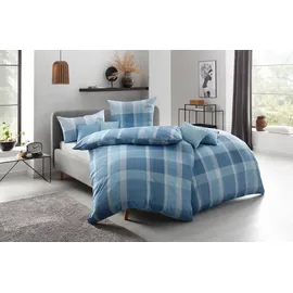 s.Oliver Tabea Renforcé Blau 155 x 220 cm + 2 x 40 x 80 cm