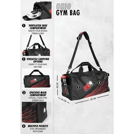 Gorilla Wear Jerome Gym Bag schwarz/rot