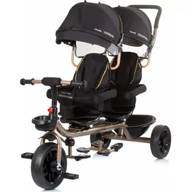 Chipolino Dreirad Hip Hop, zwei Kinder, bis 40 kg, Sitze 360° drehbar schwarz
