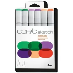 Layoutmarker Copic Sketch 6er Set Zwischentöne