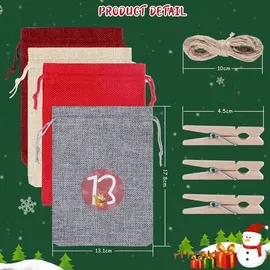 luxuskollektion DIY-Adventskalender Groß 24 Säckchen
