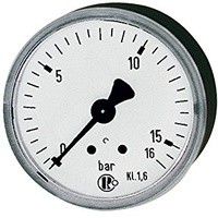 Riegler Standardmanometer, Stahlblechgeh., G 1/4 hinten, 0-60,0 bar, Ø63