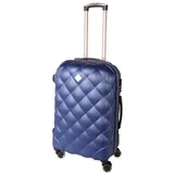 Home4Living Hartschalen-Trolley Reisekoffer Hartschalenkoffer Koffer Abu Dhabi XS,S,M,L, 4 Rollen, integriertes Zahlenschloss blau 44 cm x 67 cm x 26 cm