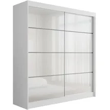 altdecor Kleiderschrank, Weiß, Holzwerkstoff, 200x215x61 cm, Schlafzimmer, Kleiderschränke