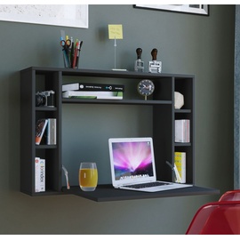 PKline Wand Schreibtisch Computer PC Laptop Büro Tisch Arbeitstisch Bürotisch schwarz