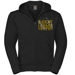 Black-Cafe London Classic Zip Hoodie, schwarz-gold, Größe XL für Männer