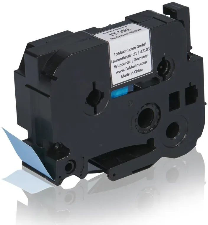 Brother TZE551 P-Touch Farbband schwarz auf blau Laminat 24mm x 8m Kompatibel