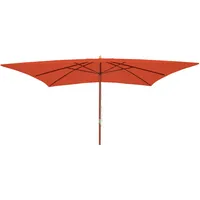 Mendler Sonnenschirm Florida, Gartenschirm Marktschirm, 3x4m Polyester/Holz 6kg ~