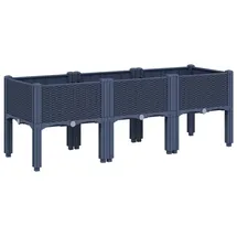 vidaXL Pflanzkasten mit Beinen 120 x 40 x 42 cm Blaugrau