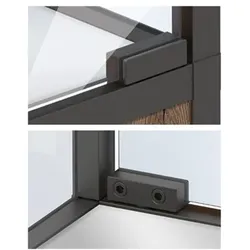 Cadro Vitrine Glastürscharnier Edelstahl Optik