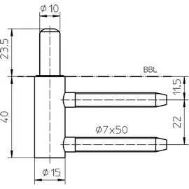 Simonswerk Variant-Rahmenteil V 3400WF vernickelt