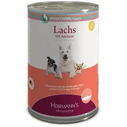 Herrmann's Selection Erwachsen 12x400g Dose Hundenassfutter Lachs mit Aprikose