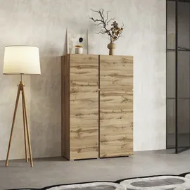 OTTO home Highboard 92 x 139 x 40 cm Braun / Beige