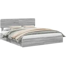 vidaXL Aufbewahrungsbett 200 x 200 cm Grau