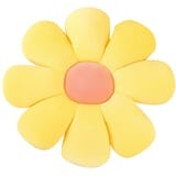 Blumen Bodenkissen für Kinder,40CM Tatami Blumenförmiges Weiches Sitzkissen Sonnenblumen Stuhlkissen Sofakissen Blütenblatt Kissen Plüsch Spielzeug für Kinderzimmer Hause Sofa Heimdekoration,Gelb