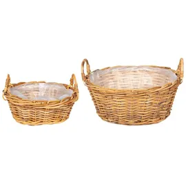 vidaXL Blumentopfkorb 2 x 2 pcs Braun