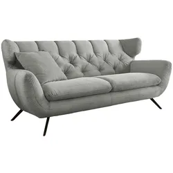 KAWOLA Sofa CHARME 2-Sitzer Cord hellgrau