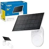 Tapo Solarpanel - Flexibel Installiert Mit Winkeleinstellung, Hocheffiziente 45-Min-Solarladung für Ganztägigen Gebrauch, IP65 Wetterfest, Funktioniert Mit Allen Batteriebetriebenen Kameras