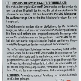 PRESTO Scheinwerfer-Aufbereitungs-Set 19-teilig 0,5 kg