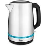 Ufesa Wasserkocher UFESA NESS Weiß 2200 W - Schwarz/Silber